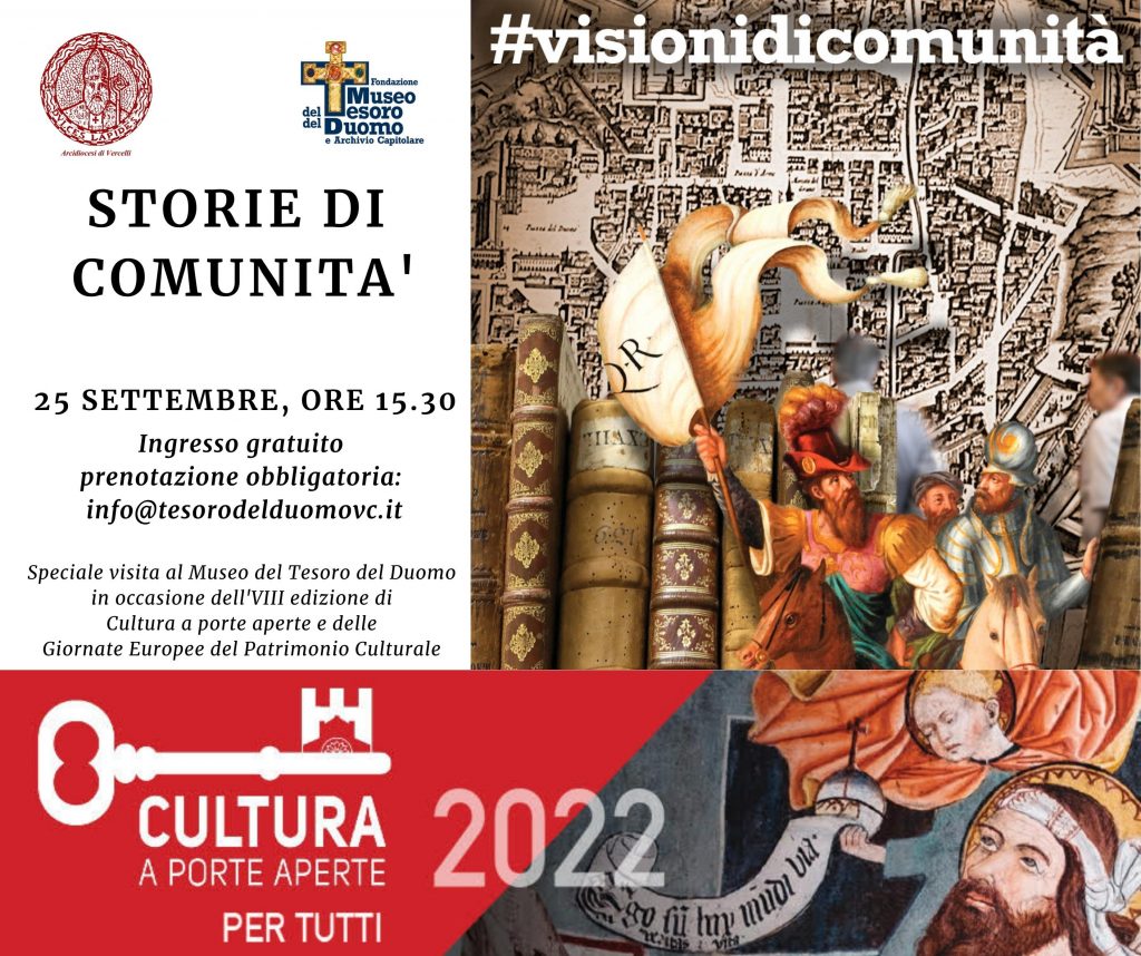 25 settembre 2022: speciale visita guidata ai tesori nascosti del Museo del Tesoro del Duomo di Vercelli